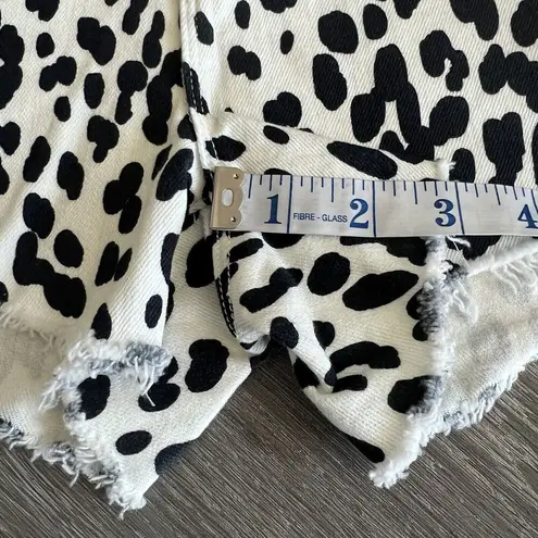 L'Agence L’Agence Shorts Size 25 Audrey Mid Rise Denim Dalmatian Print