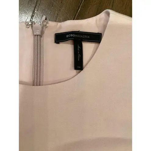 BCBG Maxazria Tinna Black Soft Pink Colorblock Sheath Work Cocktail dress 8