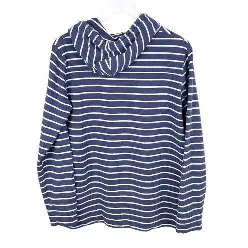 Vineyard Vines  Relaxed Hoodie Shep Shirt Deep Bay Heather Blue Stripe Medium