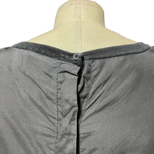 COS Black Silk Button Back Lightweight Knit Sweater Size Small