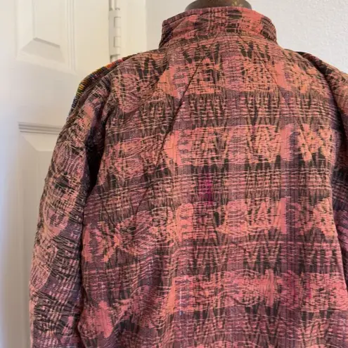 None Vintage Embroidered floral bomber jacket