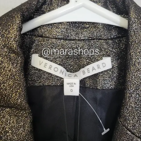 Veronica Beard Cutaway Dickey lamé blazer