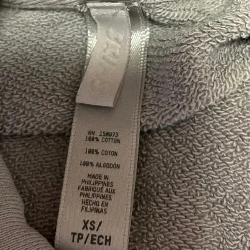 SKIMS Women's Gray French Terry Fleece Oversized Hoodie Hooded Sweatshirt Top XS