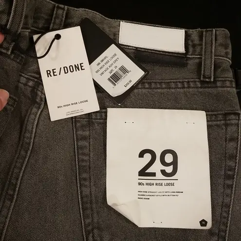RE/DONE ππ Originals 90s High Rise Loose Jeans ~ Vintage Ash Grey 29 NWT