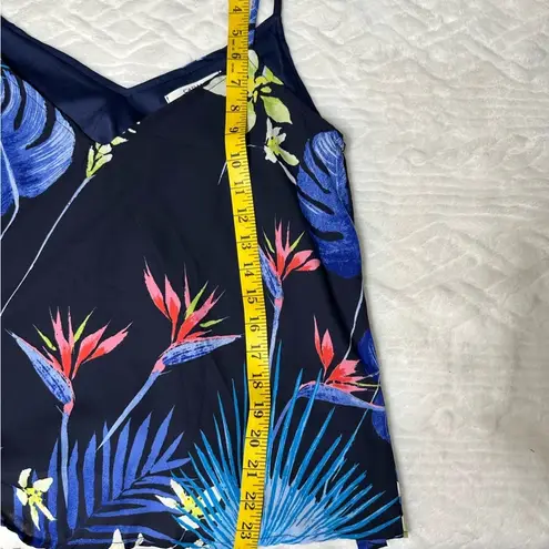 CARAMELA Camisole Tropical Print Navy MultiColored Top Size Chart s/m