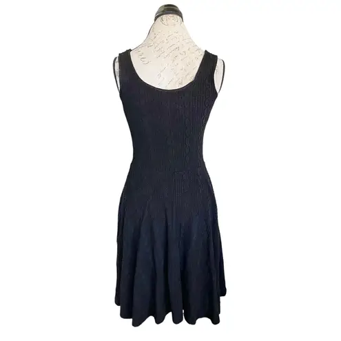 W. by Wantable Womens Dress Sz Medium Black Fit & Flared Textured Boho Bohemian