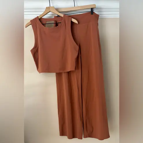FP Movement by Free People Sleeveless Crop Top and Flair Leggings Set | Brown XL