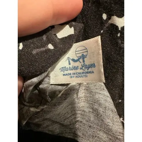 Marine layer NWOT Woven Top Black and White Marble | Size S