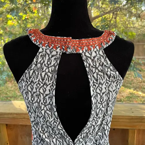 THML Jameson Embroidered Sleeveless Maxi Dress Size M