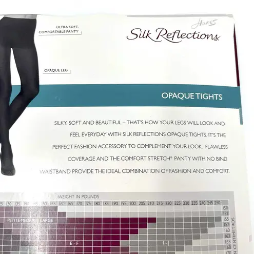 Hanes 00s  Vintage Black Opaque Comfort Stretch Tights