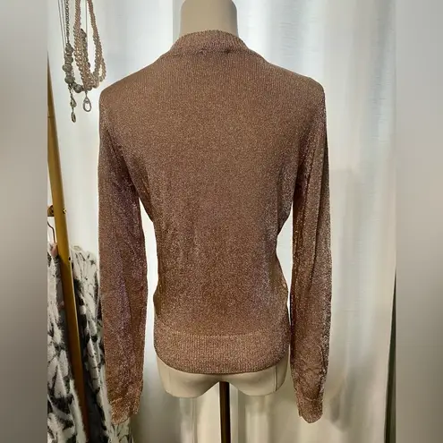 Bardot Metallic long sleeve Top/Sweater. Size 6