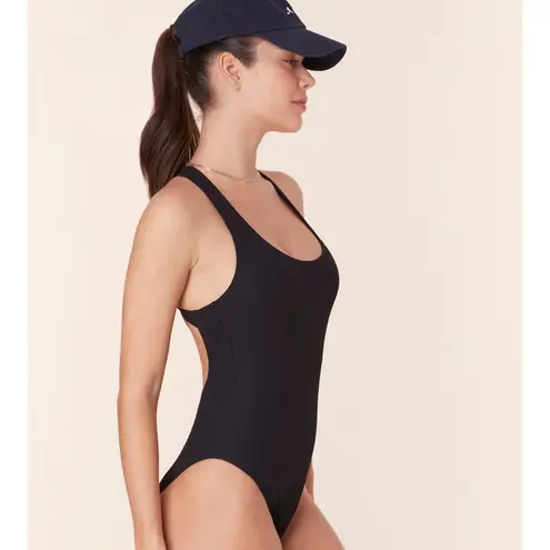 ANDIE Swim The Tulum Ribbed One Piece in Black L Tall NWT