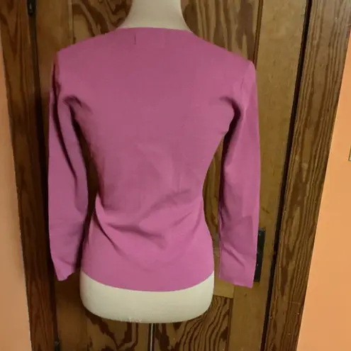 Vtg 90s scrap work snowman appliqué top Pink