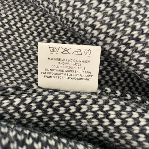 Tivoli of Ireland Nordic Fair Isle Longline Cardigan with Pockets Gray Size M