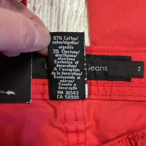 Calvin Klein Jeans NWT Melon Wildflower Power Stretch Skinny Crop Pants