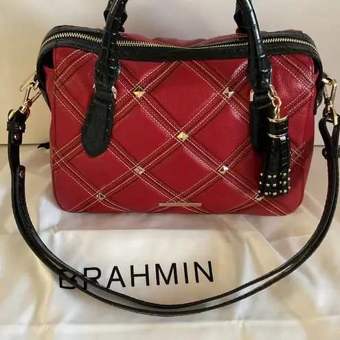Brahmin Micaela Red Camden Bag