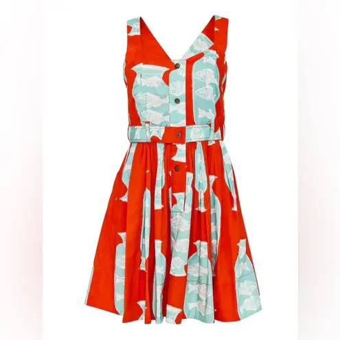 Hunter Bell Eileen Mini Dress in Herring Red Size 4 NWT