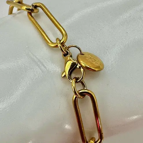 Gold tone link bracelet