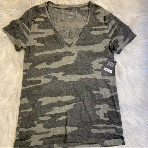 Lucky Brand  Camo V-neck T-shirt