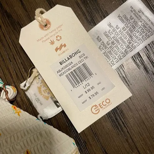 Billabong  Wrangler Meadowlands Ceci Triangle Bikini Top L, NWT