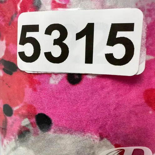 Pendleton Silk Blend Blouse Pink Gray Floral V-Neck 3/4 Sleeve Lightweight Top