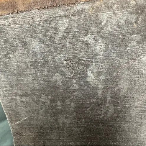 Swedish HasBeens Anette High Dark Brown Croc Slip In. Size 39/9US.