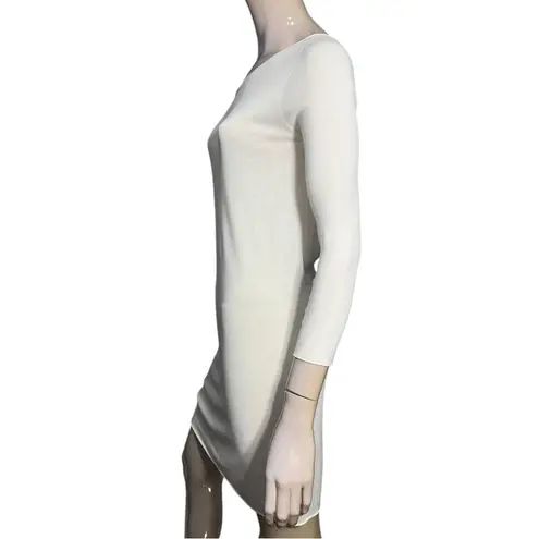 Kontatto Women’s Size S Cream Ivory Viscose Knit Blend Open Back Tie Dress