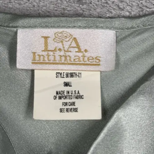 LA Intimates Dress Womens Small Shimmer Blue Babydoll Chemise Lingerie Vintage