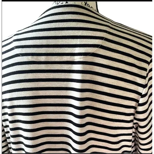 Soma Divine Terry Drape Front Wrap Coastal Stripe Heather Women's Small