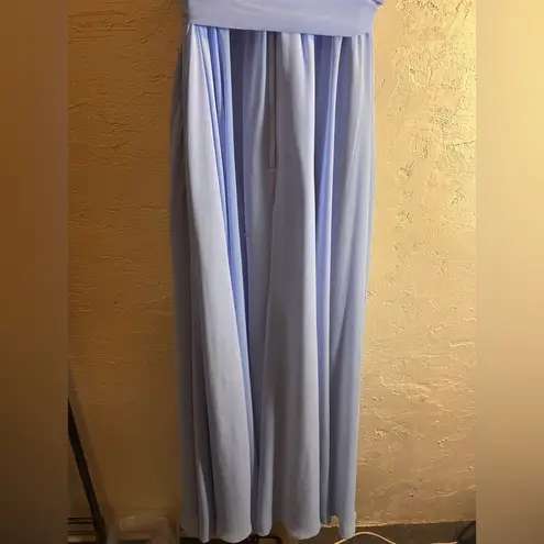 Kennedy Blue Blue Sleeveless Maxi Gown with Plunge Neckline for Weddings