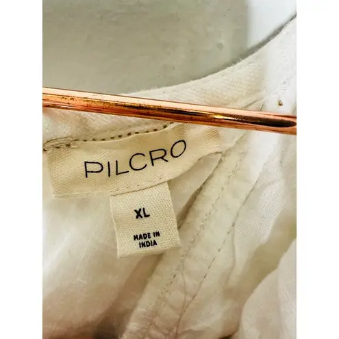 Pilcro White Ruffle V-Neck Shift Mini Dress NWT Size Extra Large