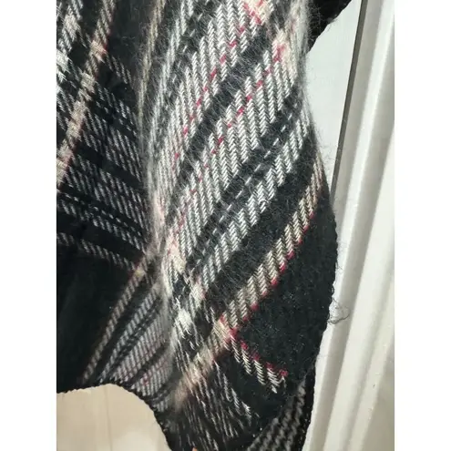 Style & Co One Size Reversible Houndstooth Topper Black Coverup Poncho Wrap - Image 10