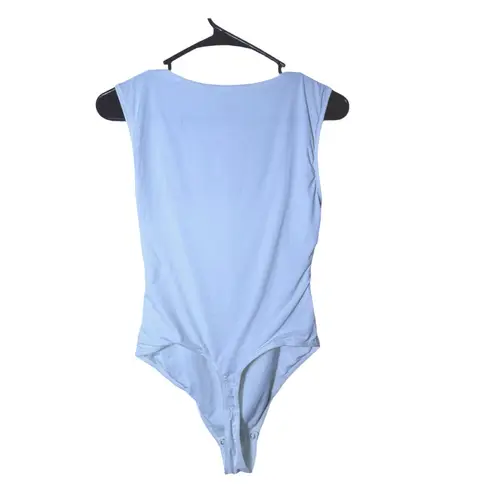 NWT Popilush Sleeveless Square Neck Thong Bodysuit Tummy Control Top Medium White