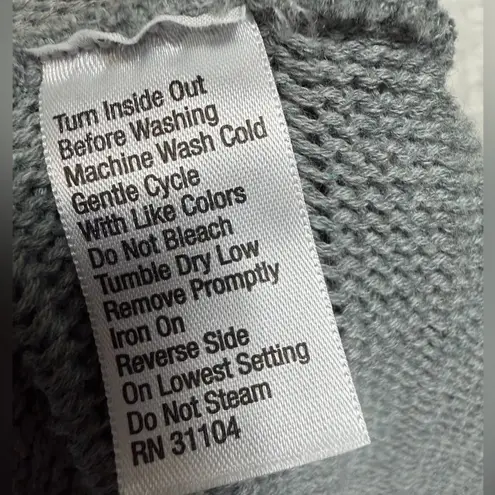 kim rogers Women’s 3X Open-Front Cardigan Sweater Gray Knit Longline Lightweight