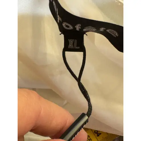 Retrofête Marilyn Tulip Miniskirt White Size XL White Faux Wrap Ruched Satin