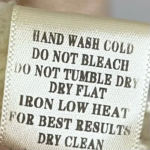 Very J Green Ivory Tan Color Block Acrylic Boho Knit Crew Neck Sweater Large