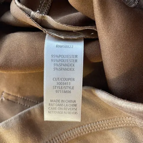 Max Studio  Women Small Faux Suede Stretch Pull On Jeggings Pants Camel Vicuna