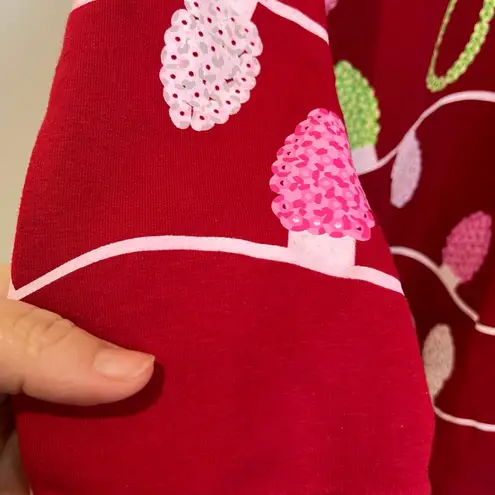 MarleyLilly Holly Jolly Christmas Sweater L/XL Red Lights Graphic