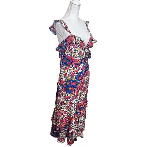 Majorelle NWT Nolita Midi Floral Dress Women’s Size XL Patchwork Multi Revolve