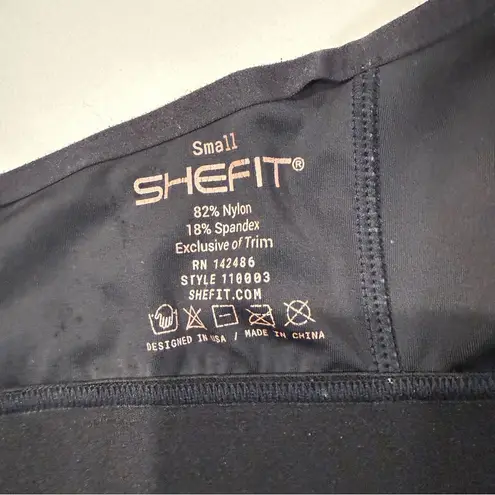 Shefit Flex FrontZip SportsBra Womens Small Black/Silver Marble Print Adjustable Black