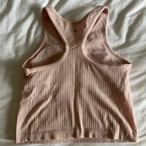 Lululemon  Ebb to Street Cropped Racerback in Pink Mist Size 6