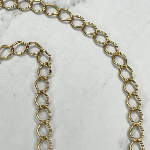 Gold Tone Ball Charm Metal Chain Link Belt Y2K Festival Style ✨