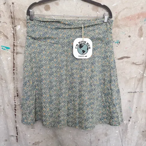 Toad & Co Chaka Skirt in North Shore Daisy Print Blue Size L