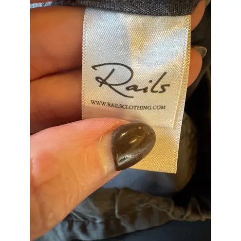Rails Pants Women XS Gray Coal Graham Relaxed Drawstring Tencel Linen Blend - Image 8