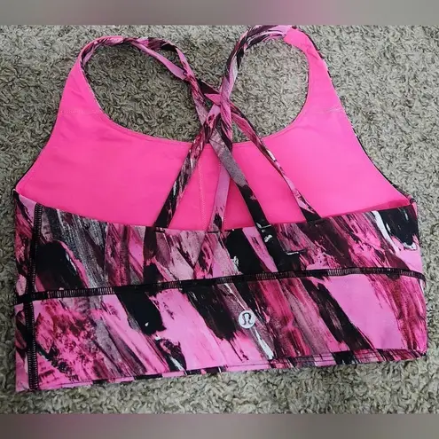 Lululemon  Long Line Energy Bra - Incentive Refresh Multi Pink Size 6