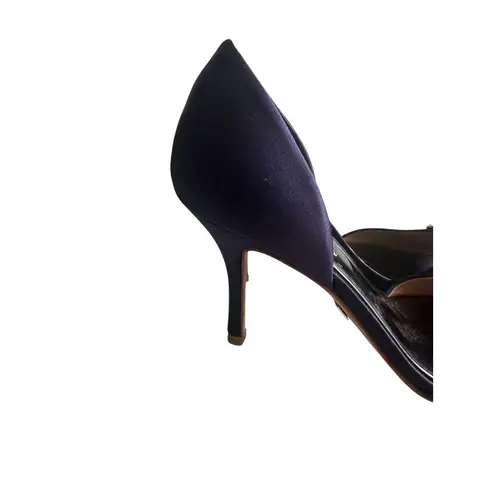 Badgley Mischka Salsa Royal Purple Plum Satin Heels Size 8