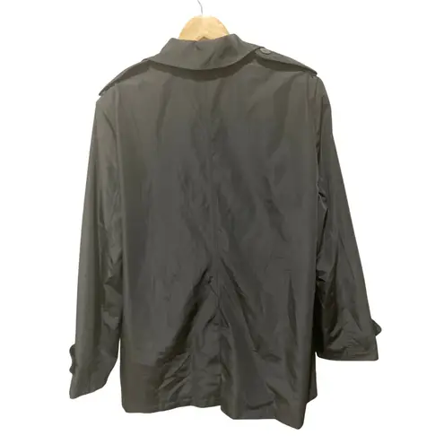 LAUREN Ralph Lauren Missing Belt Short Taffeta Trench Coat Size XXL NWOT Black