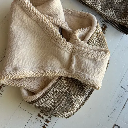 Elysiian  overlay boho bikini top and bottom set in sand one size thumbnail 10