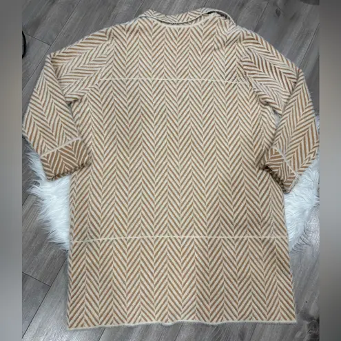 Cyrus Tan Chevron Teddy Jacket Size L