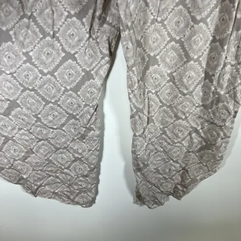 Evereve Roan + Ryan Cora Beach Split Baggy Boho Pants Womens Small Taupe Beige